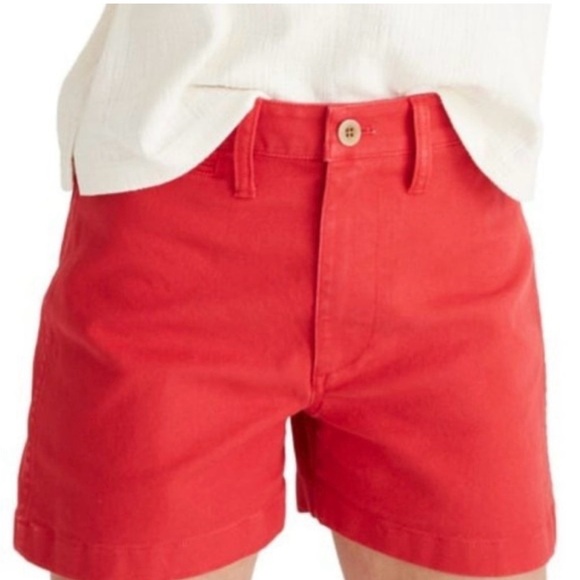 Madewell Cotton Canvas Jean Shorts Americana Red - Size 26 . Great concept! - Picture 2 of 12